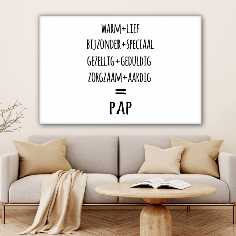 Canvas schilderij - Quotes - Pap definitie - Spreuken - Vader-4