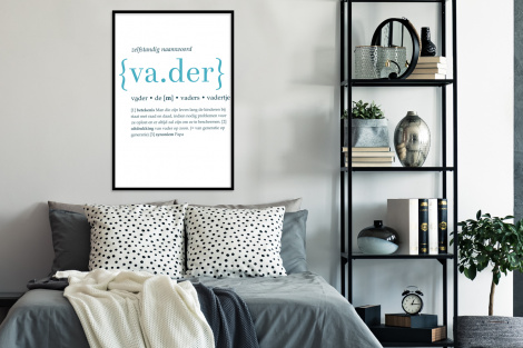 Poster met lijst - Quotes - Vader definitie - Spreuken - Woordenboek - Staand-4