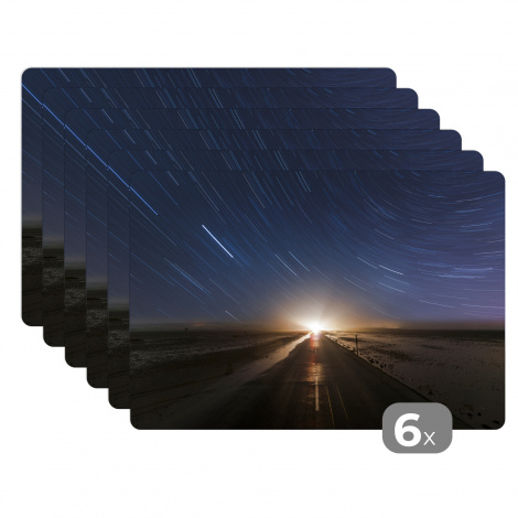 Premium placemats (6 stuks) - De weg onder de vallende sterren - 45x30 cm-thumbnail-1