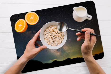 Premium placemats (6 stuks) - De Melkweg en vallende ster - 45x30 cm-2
