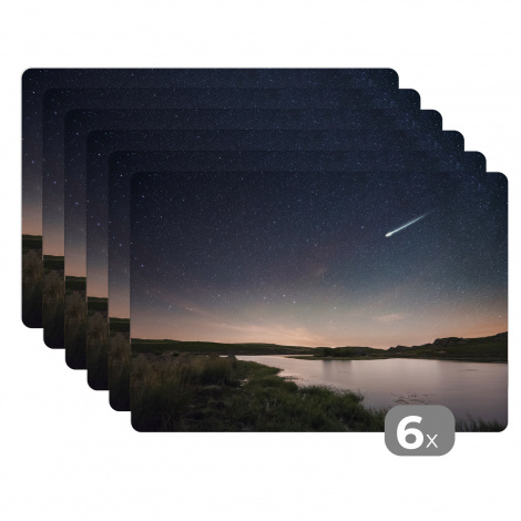 Premium placemats (6 stuks) - Een vallende ster in de spaanse lucht - 45x30 cm-1