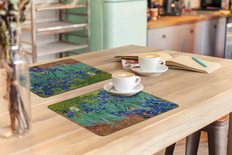 Premium placemats (6 stuks) - Irissen - Vincent van Gogh - 45x30 cm-3