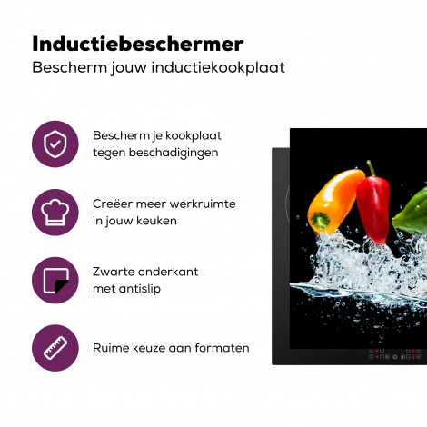 Inductiebeschermer - Pepers - Water - Groenten-3