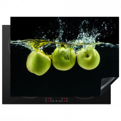 Inductiebeschermer - Appels - Fruit - Water - Zwart - Groen
