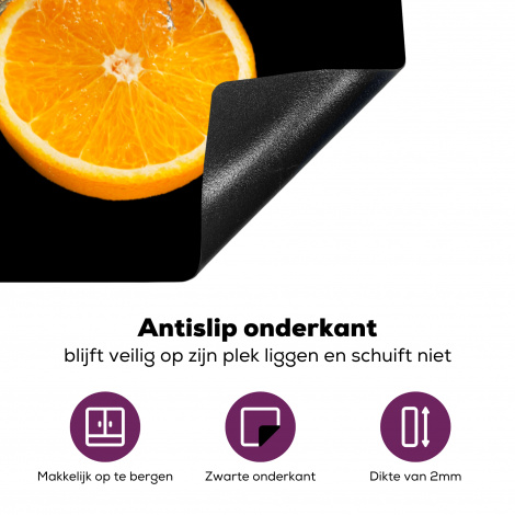 Inductiebeschermer - Sinaasappel - Stilleven - Water - Zwart - Fruit-4