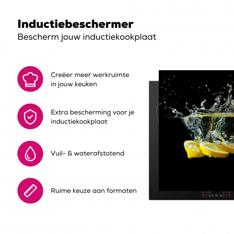 Inductiebeschermer - Citroen - Fruit - Geel - Stilleven - Water-3