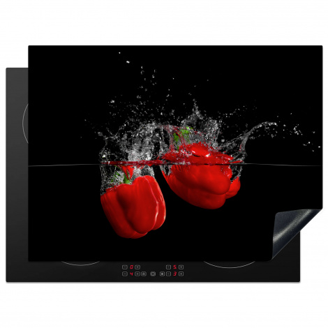 Herdabdeckplatte - Paprika - Gemüse - Stilleben - Wasser - Rot
