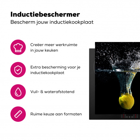 Inductiebeschermer - Citroen - Fruit - Stilleven - Water - Geel-3