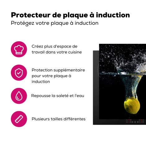 Protège-plaque à induction - Citron - Fruit - Nature morte - Eau - Jaune-3