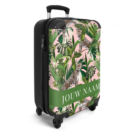 Jungle luipaard patroon met roze achtergrond-2