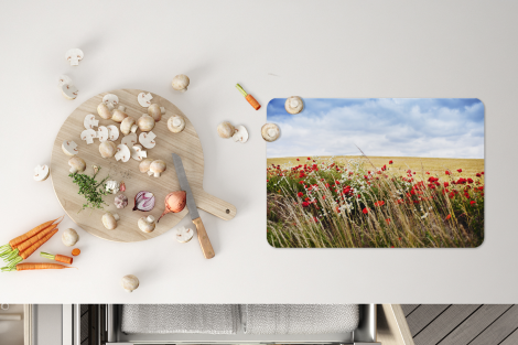 Premium placemats (6 stuks) - Wolken - Bloemen - Rood - 45x30 cm-thumbnail-4