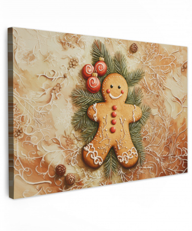 Leinwandbild - Weihnachten - Plätzchen - Puppe - Spekulatius