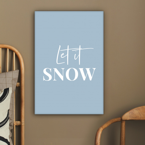 Leinwandbild - Schnee - Winter - Blau - Lass es schneien-2