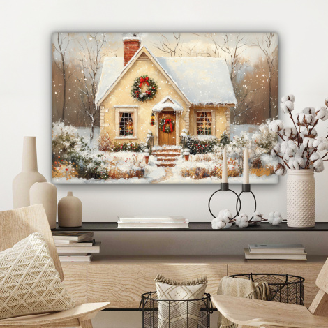 Leinwandbild - Weihnachten - Zuhause - Winter - Schnee-3