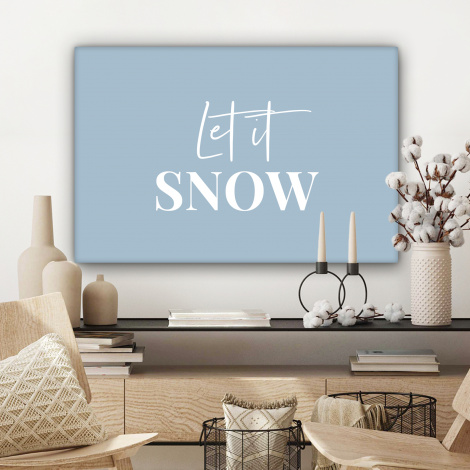 Leinwandbild - Schnee - Winter - Blau - Lass es schneien-3