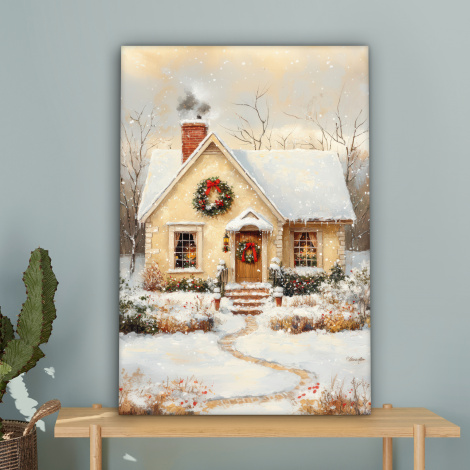 Leinwandbild - Weihnachten - Zuhause - Winter - Schnee-4