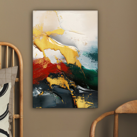 Canvas schilderij - Modern - Kerst - Abstract - Goud-2