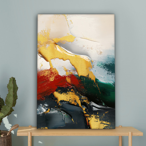 Canvas schilderij - Modern - Kerst - Abstract - Goud-4