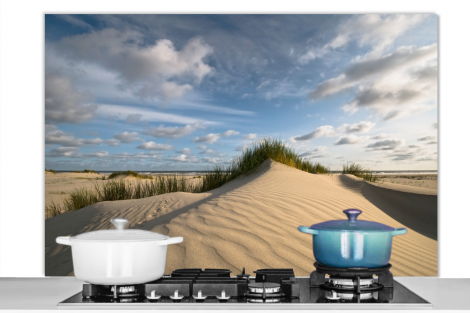 Spatscherm keuken - Strand - Zand - Nederland-1