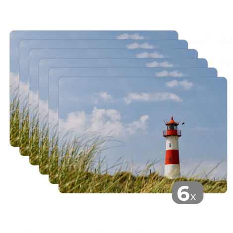 Premium placemats (6 stuks) - Zee - Vuurtoren - Duitsland - 45x30 cm-1