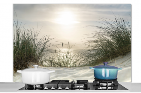 Spritzschutz Küche - Sand - Gras - Sonne-1