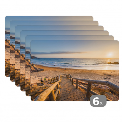 Premium placemats (6 stuks) - Strand - Trap - Portugal - 45x30 cm