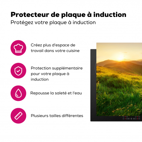 Protège-plaque à induction - Herbe - Collines - Soleil - Nature - Paysage-3