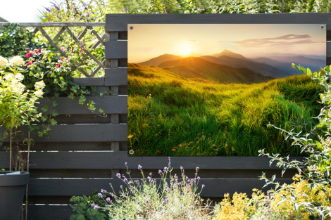 Outdoor Poster - Gras - Hügel - Sonne - Natur - Landschaft - Horizontal-thumbnail-2