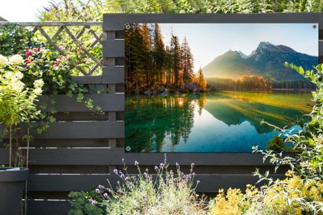 Outdoor Poster - See - Wald - Berge - Natur - Sonne - Landschaft - Horizontal-thumbnail-2