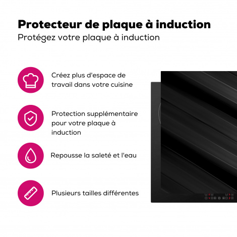 Protège-plaque à induction - Noir - Gris - Design - Texture-3