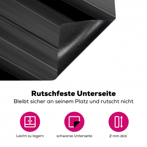 Herdabdeckplatte - Schwarz - Grau - Design - Textur-4