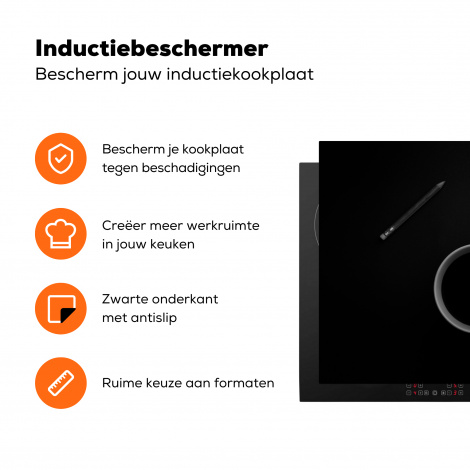 Inductiebeschermer - Potlood - Beker - Zwart - Wit-3