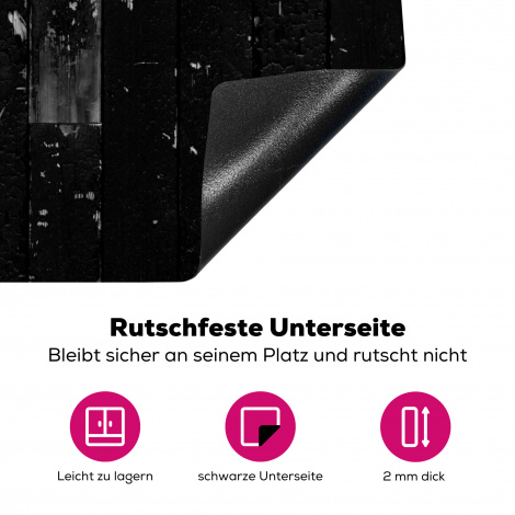 Herdabdeckplatte - Schwarz - Weiß - Struktur - Design-4
