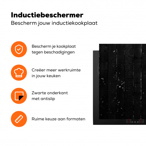 Inductiebeschermer - Zwart - Wit - Structuur - Design-3