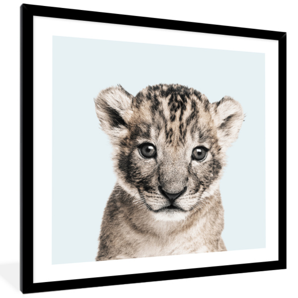 Fotolijst - 40x40 cm - Jeugdige dierenvreugde blauw - Lijst 6