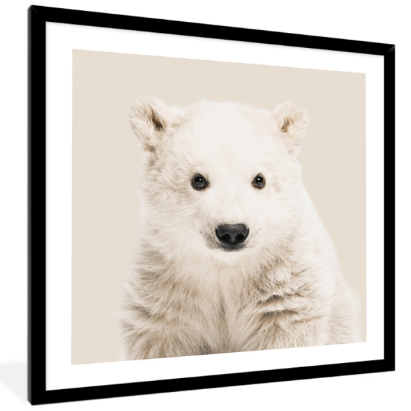 Fotolijst - 40x40 cm - Jeugdige dierenvreugde beige - Lijst 1