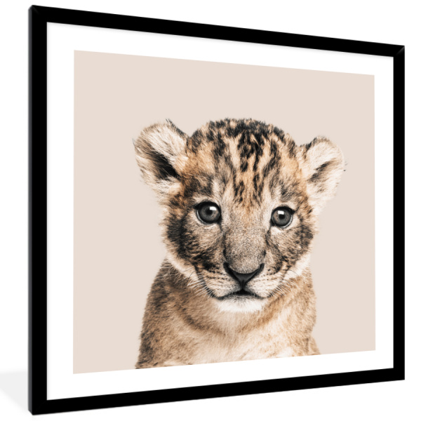 Fotolijst - 40x40 cm - Jeugdige dierenvreugde beige - Lijst 5
