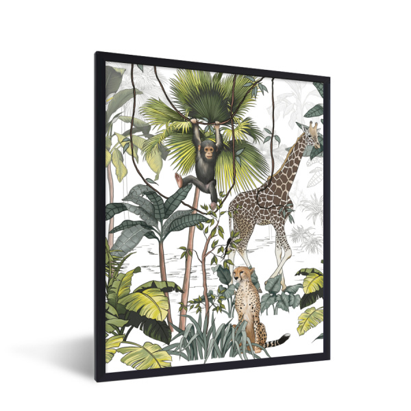 Fotolijst - 30x40 cm - Kleurrijke jungle - Lijst 2