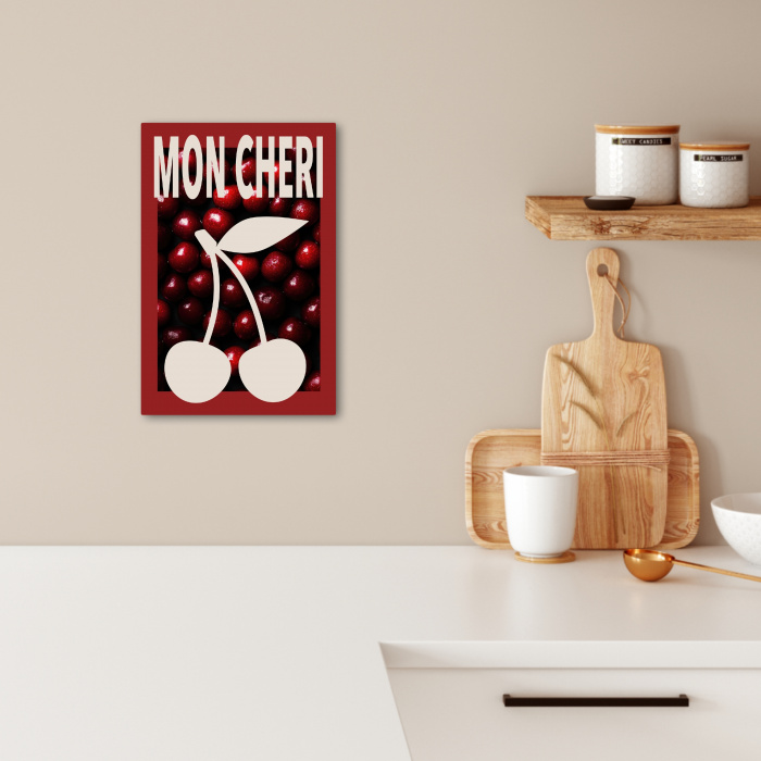 Kersen - Illustratie - Rood KitchenYeah - Keuken - Canvas klein -sfeer1