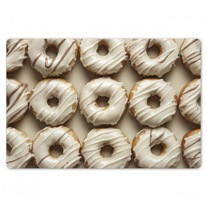 Donuts - Chocolade - Wit - Beige Placemat vinyl groot -zzsfeer1_Kitchenyeah-website