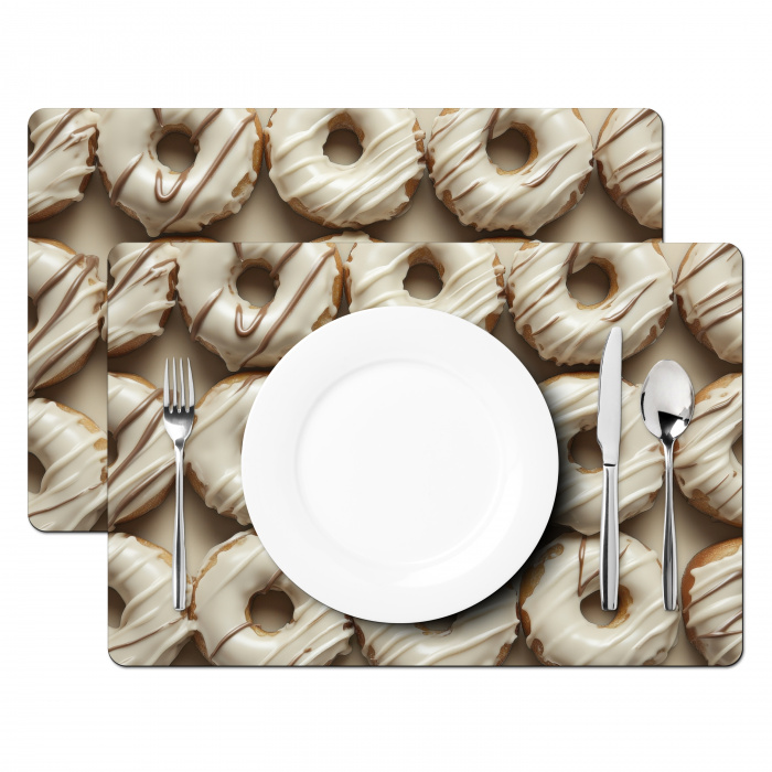 Donuts - Chocolade - Wit - Beige Placemat vinyl groot -zzsfeer2_Kitchenyeah-website
