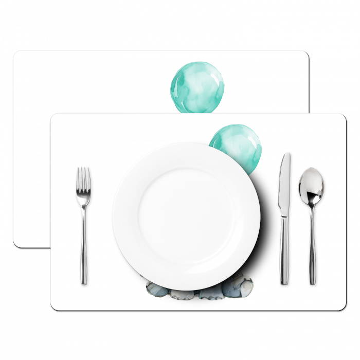 Olifant - Baby - Dieren - Blauwe ballon Placemat vinyl groot -zzsfeer2_Kitchenyeah-website