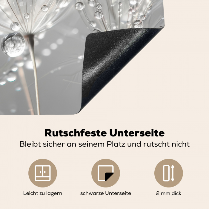 Paardenbloem - Waterdruppels - Stilleven - Modern Inductie beschermer vinyl 3mm klein -tsfeer4_DE