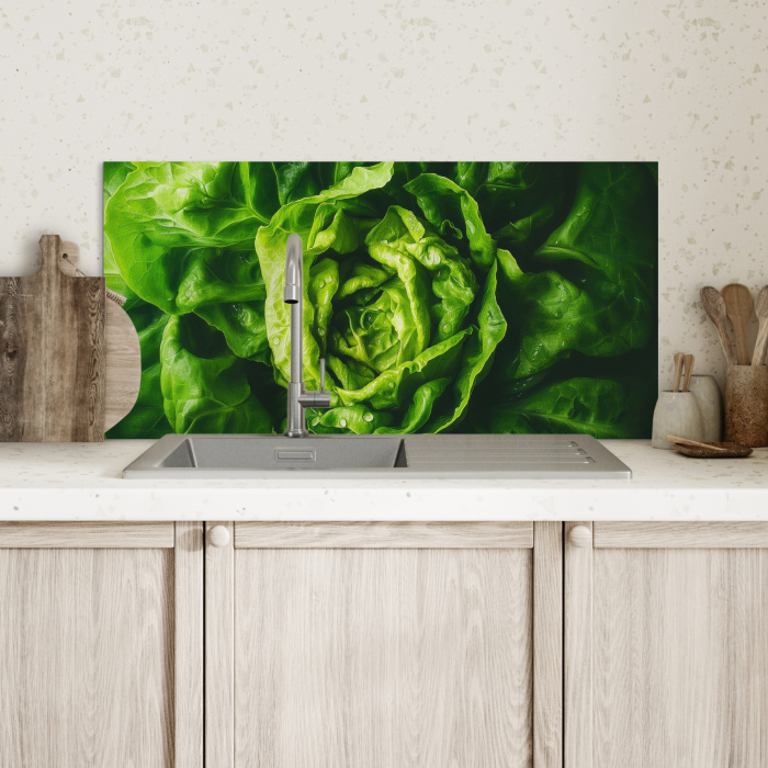 Groente - Sla - Groen Spatscherm Aluminium klein -sfeer2