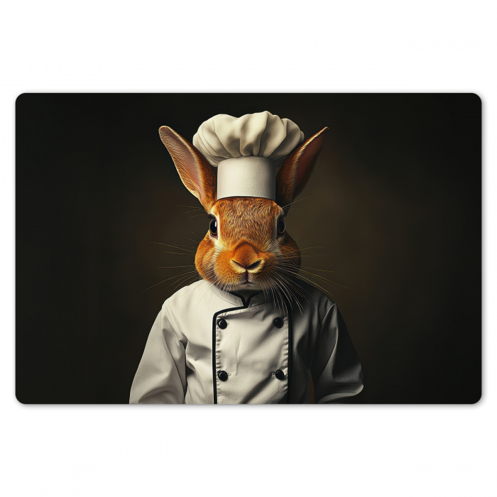 Konijn - Kok - Dier Placemat vinyl groot -zzsfeer1_Kitchenyeah-website