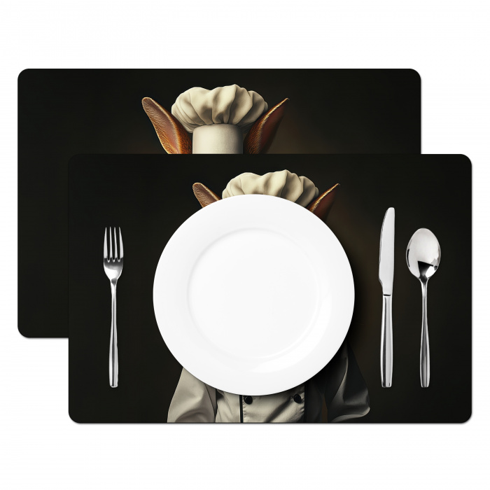 Konijn - Kok - Dier Placemat vinyl groot -zzsfeer2_Kitchenyeah-website