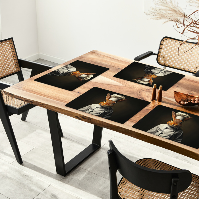 Konijn - Kok - Dier Placemat vinyl groot -zzsfeer4_Kitchenyeah-website