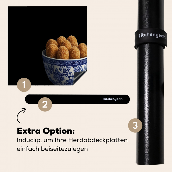 Delfts blauw - Bitterballen - Holland - Schaal Inductie beschermer vinyl 3mm klein -zzzzzzz-induclip_DE