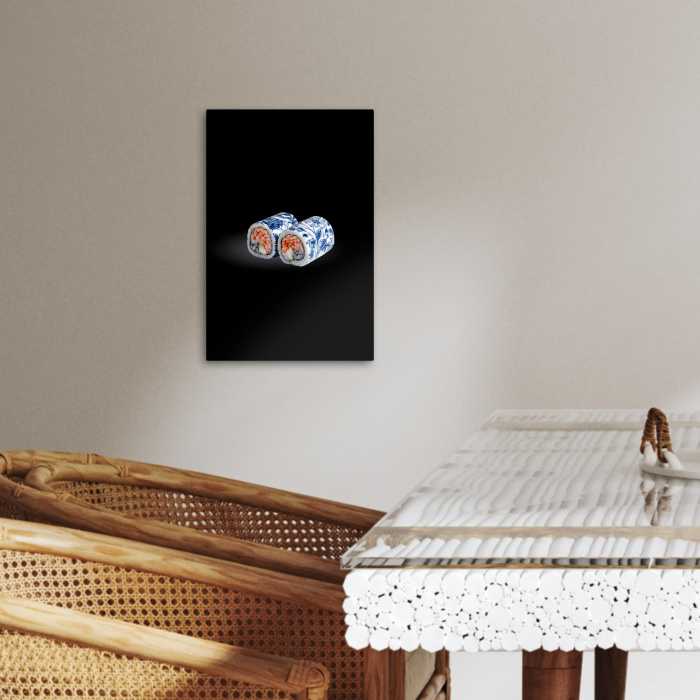 Sushi - Delfts blauw - Rijst - Vis - Elegant KitchenYeah - Keuken - Canvas klein -sfeer3