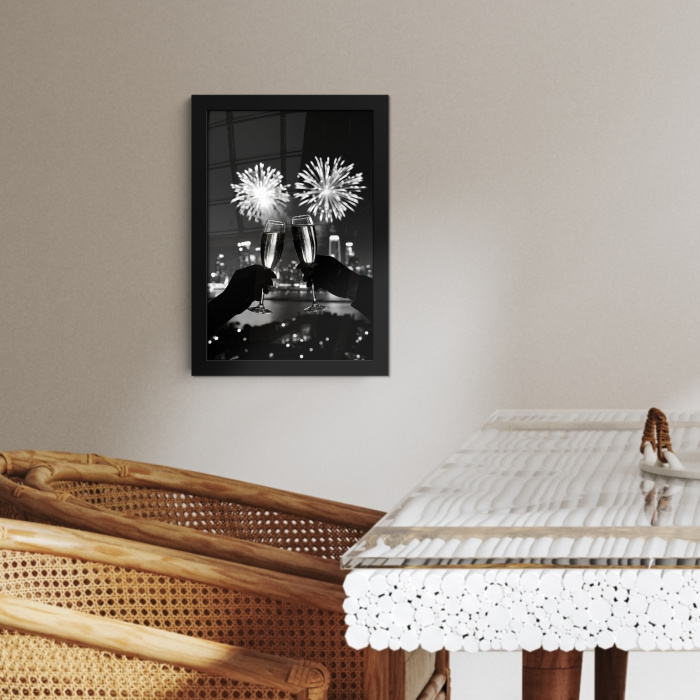 Vuurwerk - Proosten - Skyline - Champagne KitchenYeah - Keuken - Fotolijst klein -sfeer3